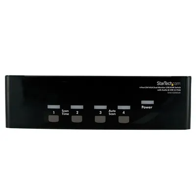 StarTech.com SV431DDVDUA Tastatur/Video/Maus (KVM)-Switch Schwarz
