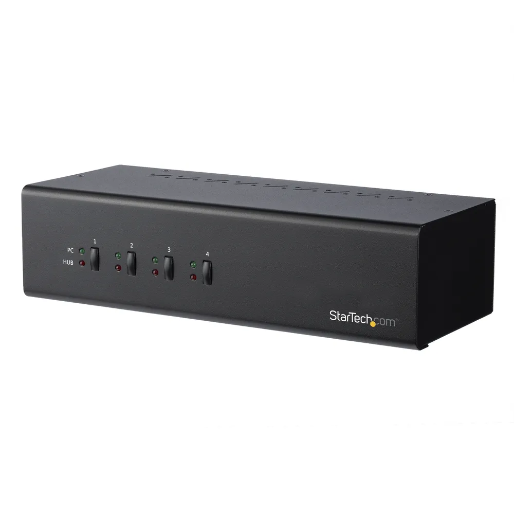 StarTech.com SV431DL2DU3A Tastatur/Video/Maus (KVM)-Switch Schwarz