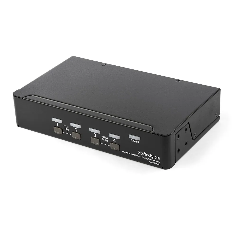 StarTech.com SV431DPUA2 Tastatur/Video/Maus (KVM)-Switch Rack-Einbau Schwarz
