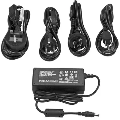 StarTech.com 12 V 5 A Universal-Netzteil CE FCC UL SVA12M5NA mit M-Type-Stecker und AU/EU/JP/NA/UK-Kabeln