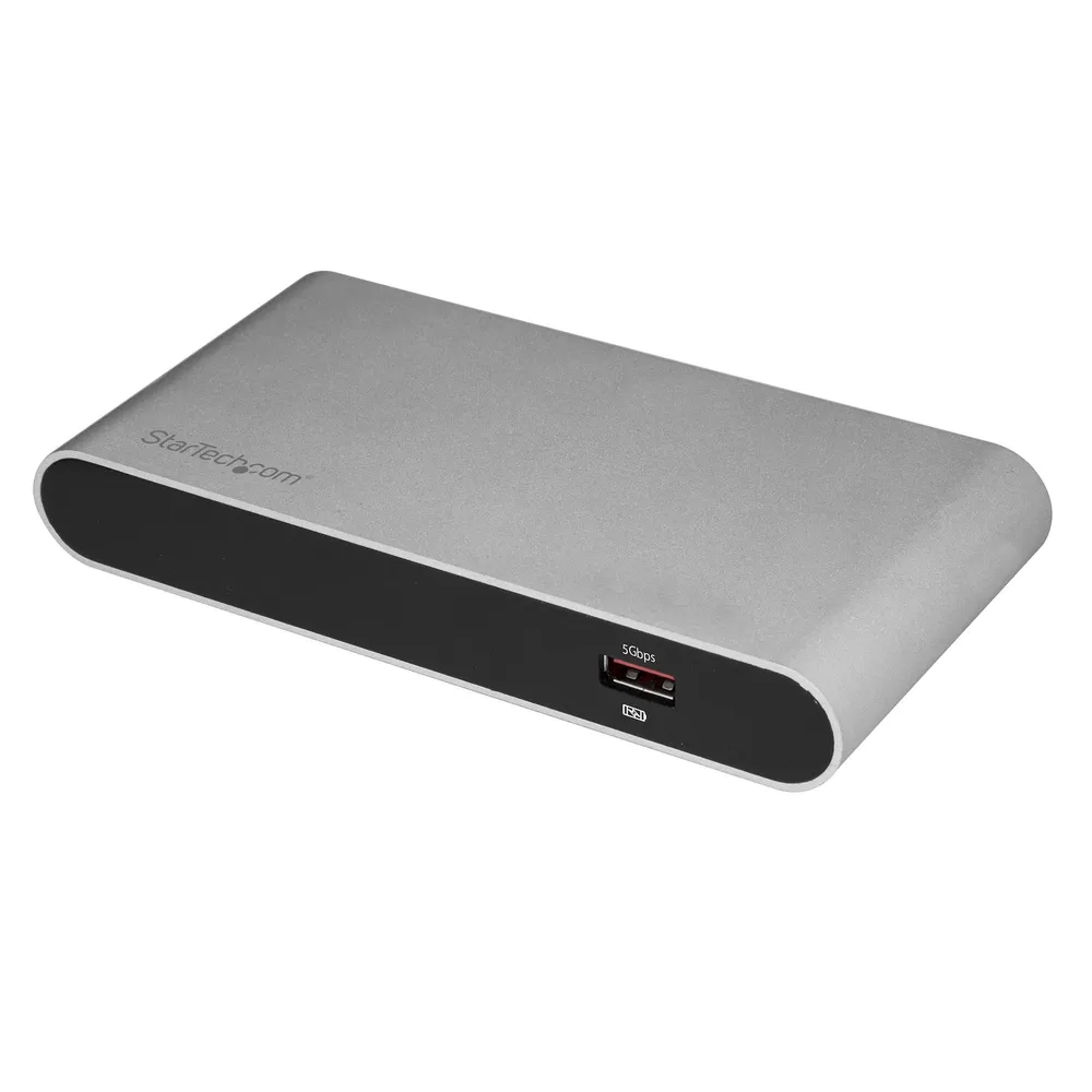 StarTech.com TB33A1C laptop-dockingstation & portreplikator Kabelgebunden Schwarz, Silber