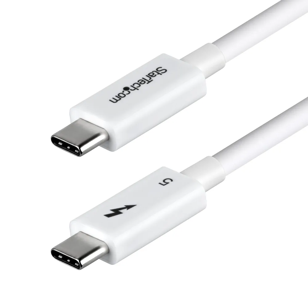 Thunderbolt 5 Kabel StarTech TBLT5MM1M240WWH 1 m 120 Gbps 240 W Weiß