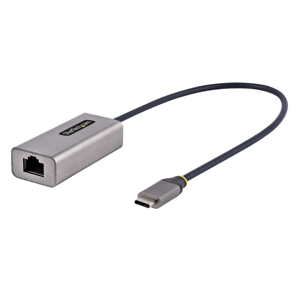 USB-C Ethernet Adapter StarTech.com 1-Port RJ45 10/100/1000 Mbps 30cm Kabel USB 3.2 Gen 1 Schwarz Grau