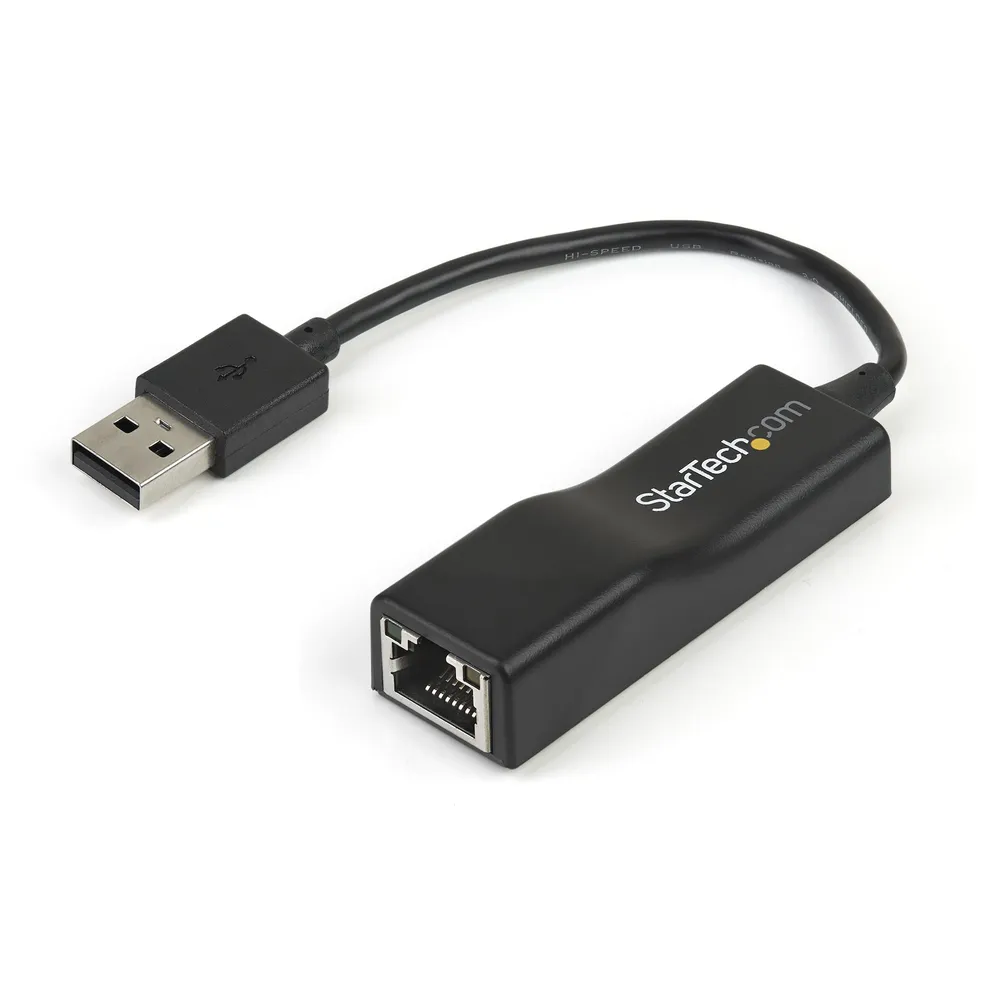 Tarjeta de Red StarTech USB2100 USB 2.0 Fast Ethernet 10/100 Mbps Dongle Schwarz