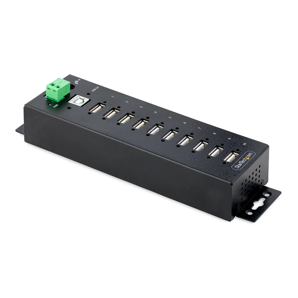 Hub StarTech.com 10 Ports 480 Mbps USB 2.0 Metall ESD Stufe 4