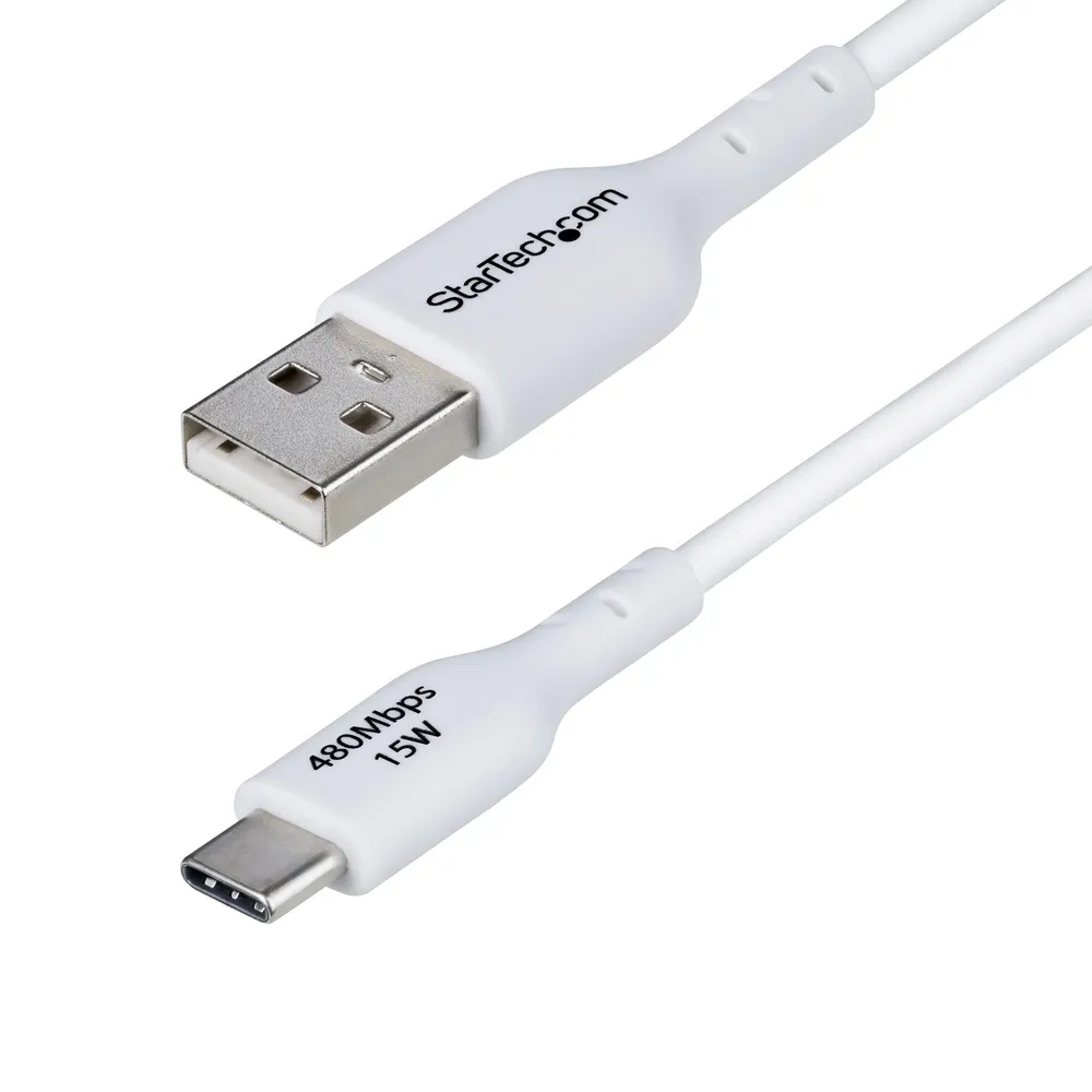 USB-C Kabel StarTech.com USB2AC1MNCWHE 1m 3A Lade- und Datenkabel Weiß