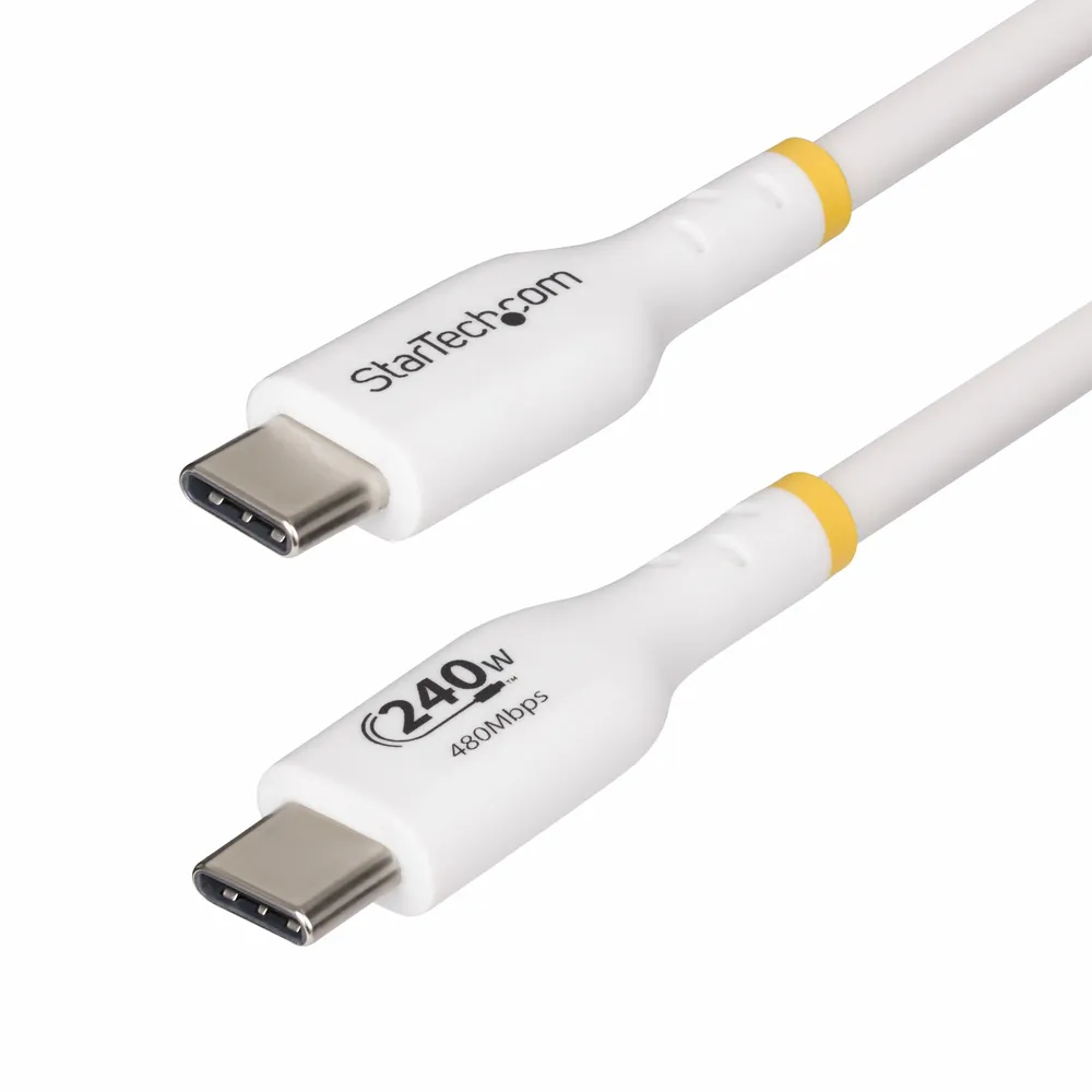 USB-C Kabel StarTech.com USB2EPR2MW 2m Weiß 240W PD EPR TPE USB 2.0 M/M