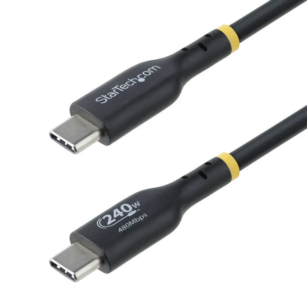 USB-C Kabel StarTech 3m 240W USB-IF Zertifiziert EPR TPE Hochbelastbar Schwarz