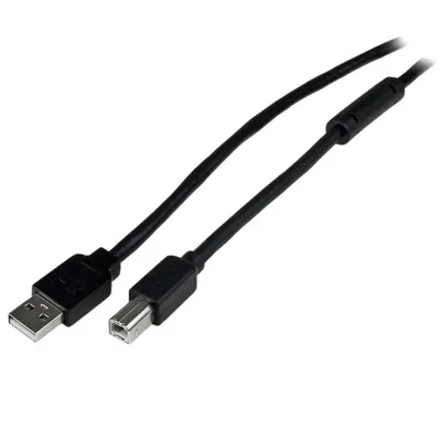USB A zu B Aktives Kabel 20 m StarTech.com USB 2.0 Schwarz