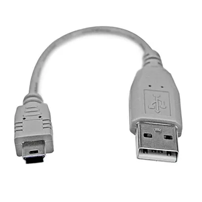 Kabel USB 2.0 StarTech 15 cm Mini-USB B Stecker zu USB A Stecker Grau