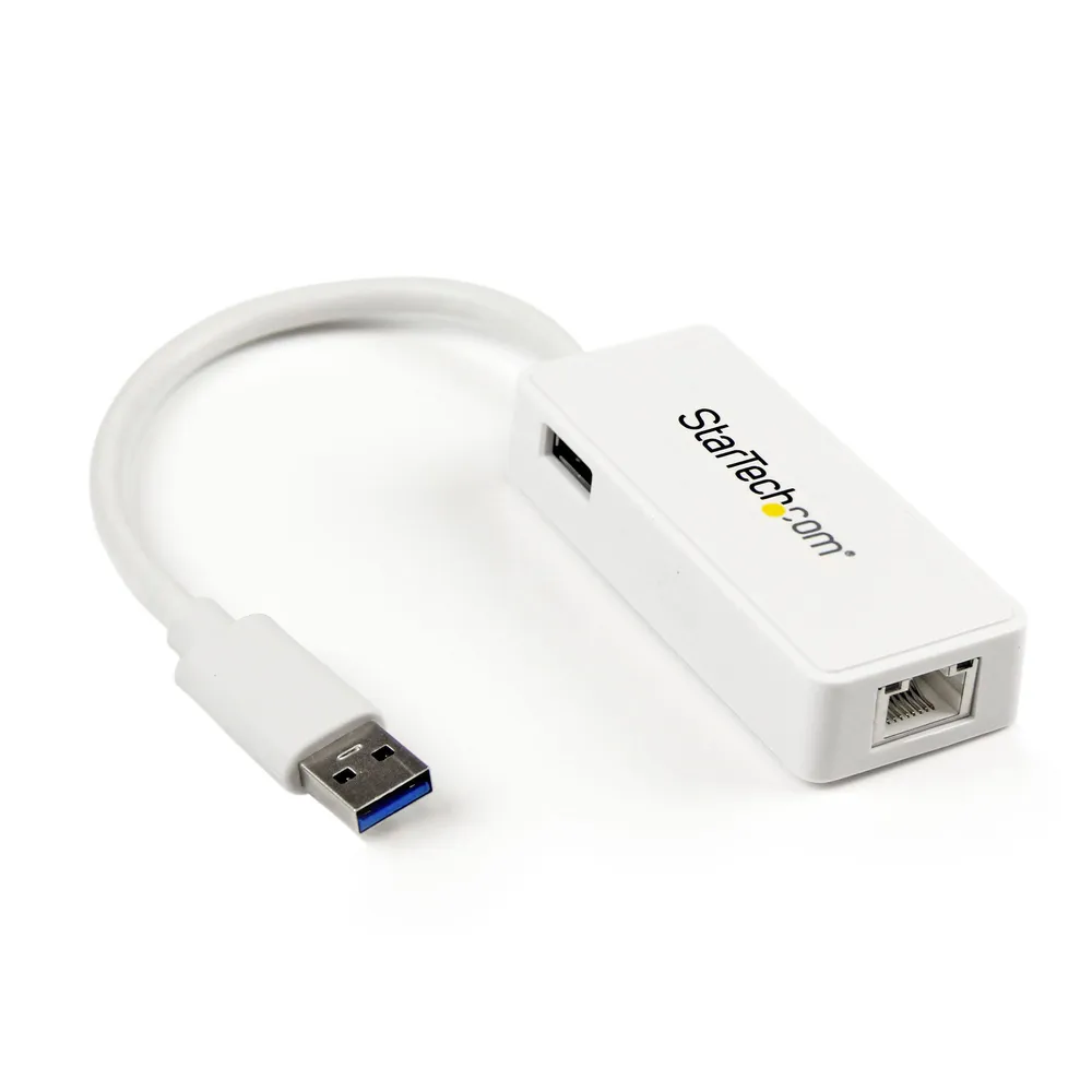 Netzwerkkarte StarTech USB31000SPTW USB 3.0 Gigabit Ethernet 5 Gbps Pass-Through Weiß
