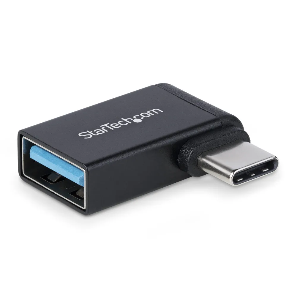 Adapter USB-C zu USB-A Startech USB31CAADGCPRA abgewinkelt kompakt Aluminium schwarz