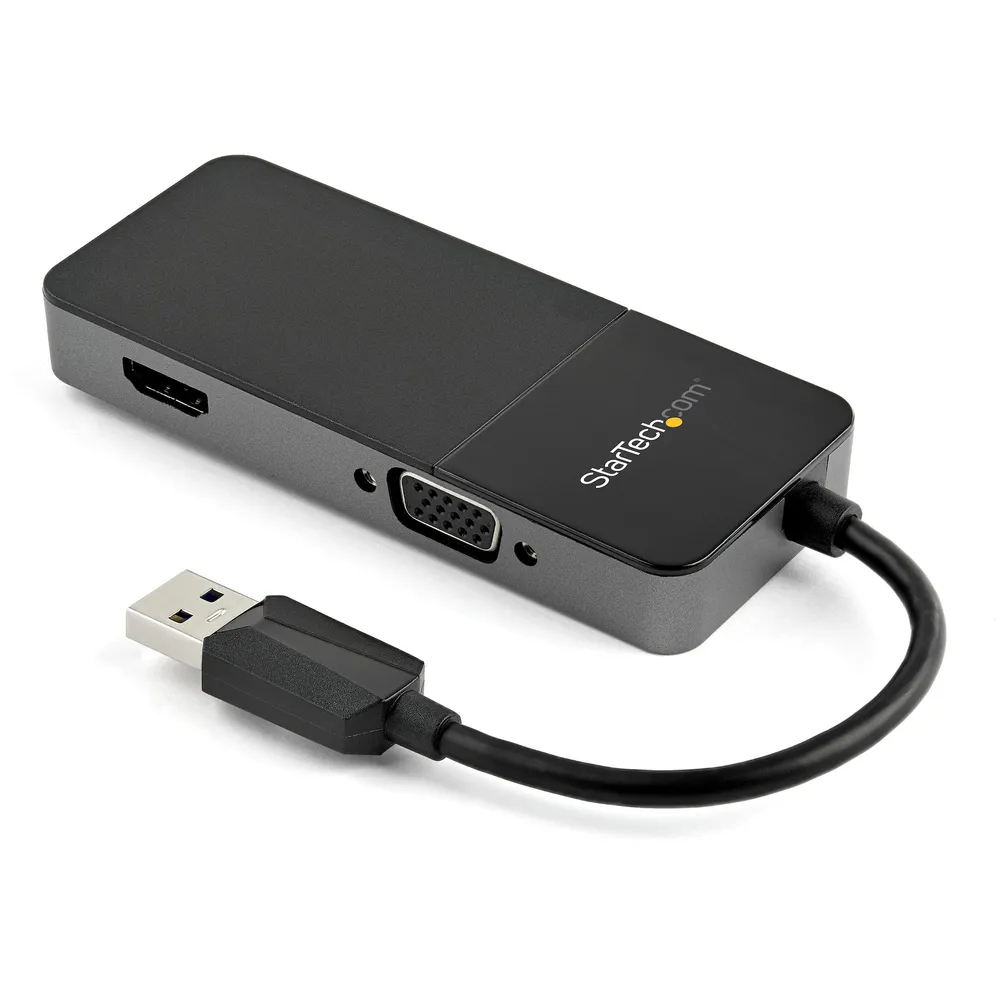 StarTech.com USB32HDVGA USB-Grafikadapter 3840 x 2160 Pixel Schwarz, Silber