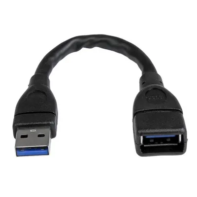 Kabel USB StarTech.com USB-A nach USB-C 15 cm Schnellladung 3A Aramidfaser Schwarz