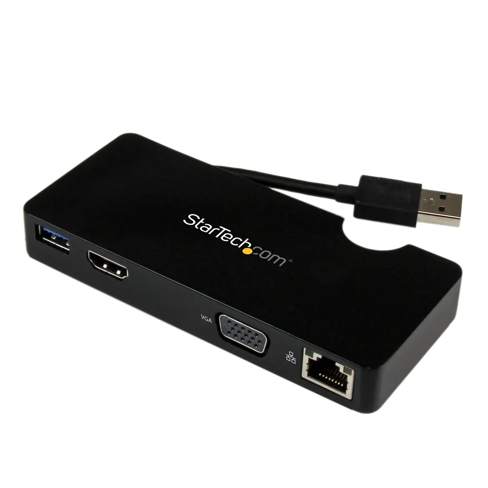 StarTech.com USB3SMDOCKHV laptop-dockingstation & portreplikator Kabelgebunden USB 3.2 Gen 1 (3.1 Gen 1) Type-A Schwarz