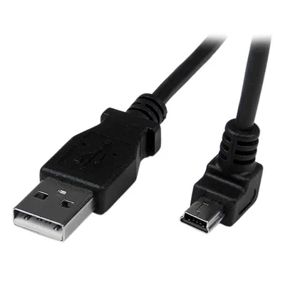 USB auf Mini USB Kabel 2 m StarTech.com Winkel unten USB 2.0 Schwarz