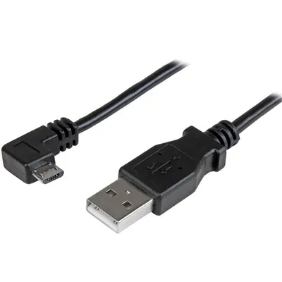 USB-Kabel Startech USBAUB1MRA Micro-USB 1m rechter Winkel schwarz USB 2.0