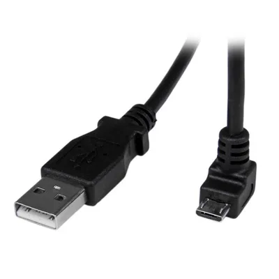 USB auf Micro USB Kabel 2 m StarTech.com Winkel unten Schwarz