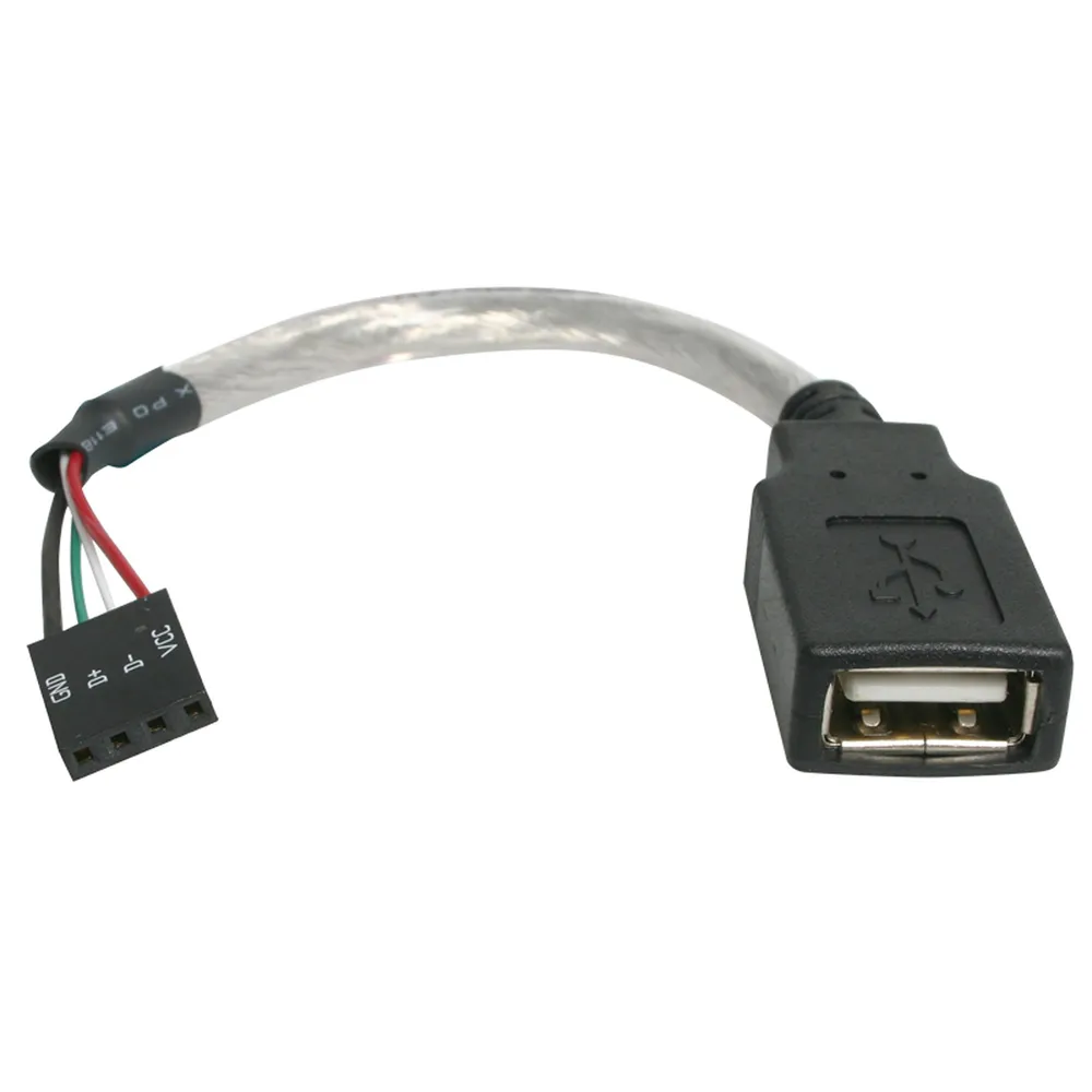 StarTech.com USB 2.0 Adapterkabel Weiblich zu Mainboard 4 Pins 15 cm Grau