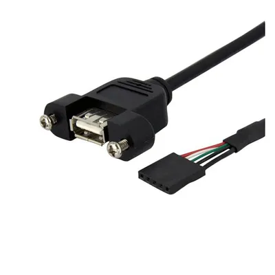 USB 2.0 Kabel für Panel-Montage StarTech.com 30 cm Weiblich USB A