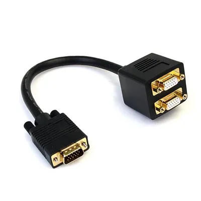StarTech.com VGASPL1VV VGA-Kabel 0,3 m VGA (D-Sub) 2 x VGA (D-Sub) Schwarz