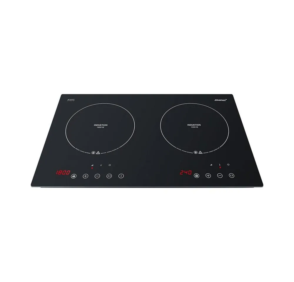 Steba Induktions-Kochfeld, Kochplatten, 3100 Watt, Touch-Control, Timer, einbaufähig