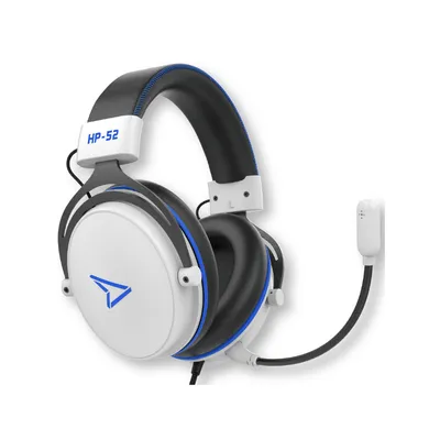 Kopfhörer Steelplay HP52 kabelgebunden 3,5 mm Gaming Binaural Mikrofon weiß schwarz