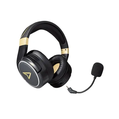 Steelplay HP52 Kabelloser Gaming-Kopfhörer, Schwarzgold, Akku 32h, Boom, ohrumschließend, RF, USB-C