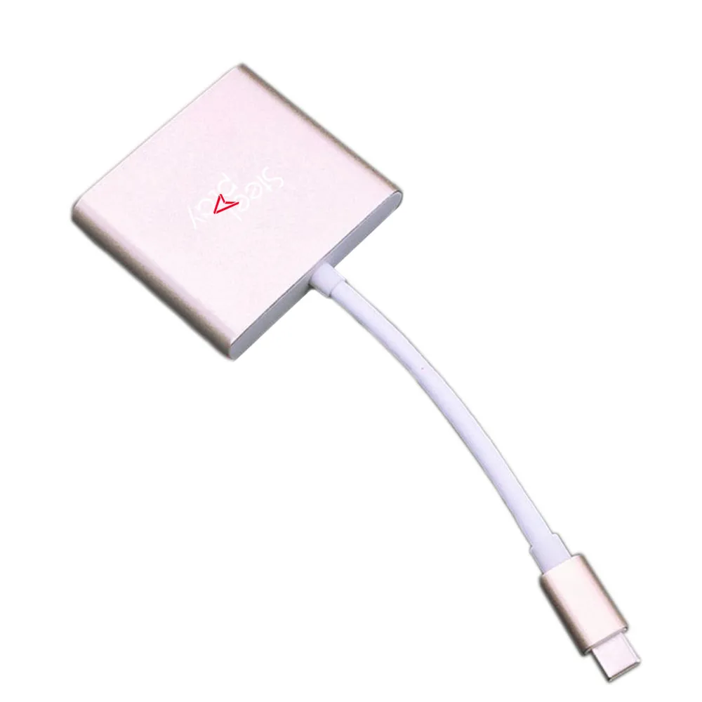 Steelplay Mini Dock USB C zu HDMI Adapter Switch Adapter USB Typ C zu USB 3.0 Typ A, HDMI, USB-C