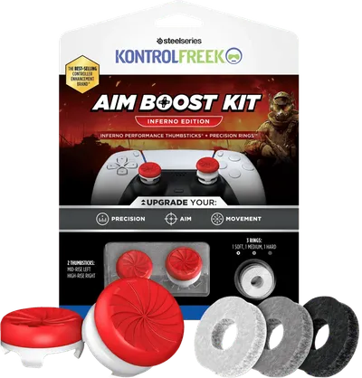 KontrolFreek Inferno AimBoost Thumbsticks + Precision Rings Rot/Weiß PS5/PS4