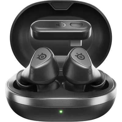 SteelSeries Arctis GameBuds Kabellose Bluetooth-Kopfhörer mit Geräuschunterdrückung für PS5 (Schwarz)