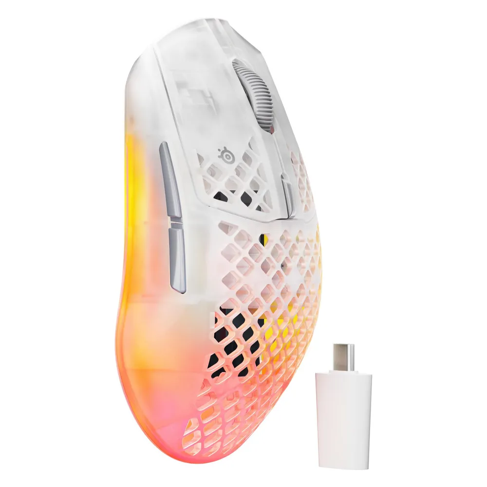SteelSeries Aerox 3 Gen 2 Kabellose Gaming-Maus Ghost
