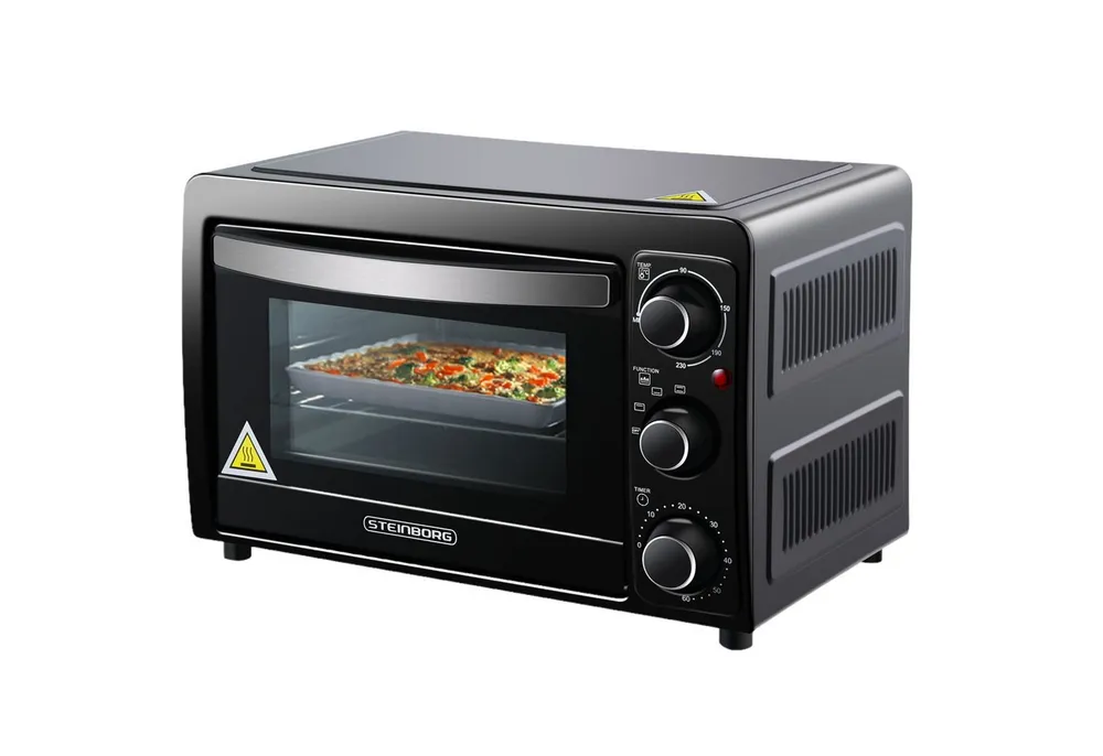 STEINBORG Minibackofen SB-3015, 15 Liter, mit Krümelblech, 1300 Watt