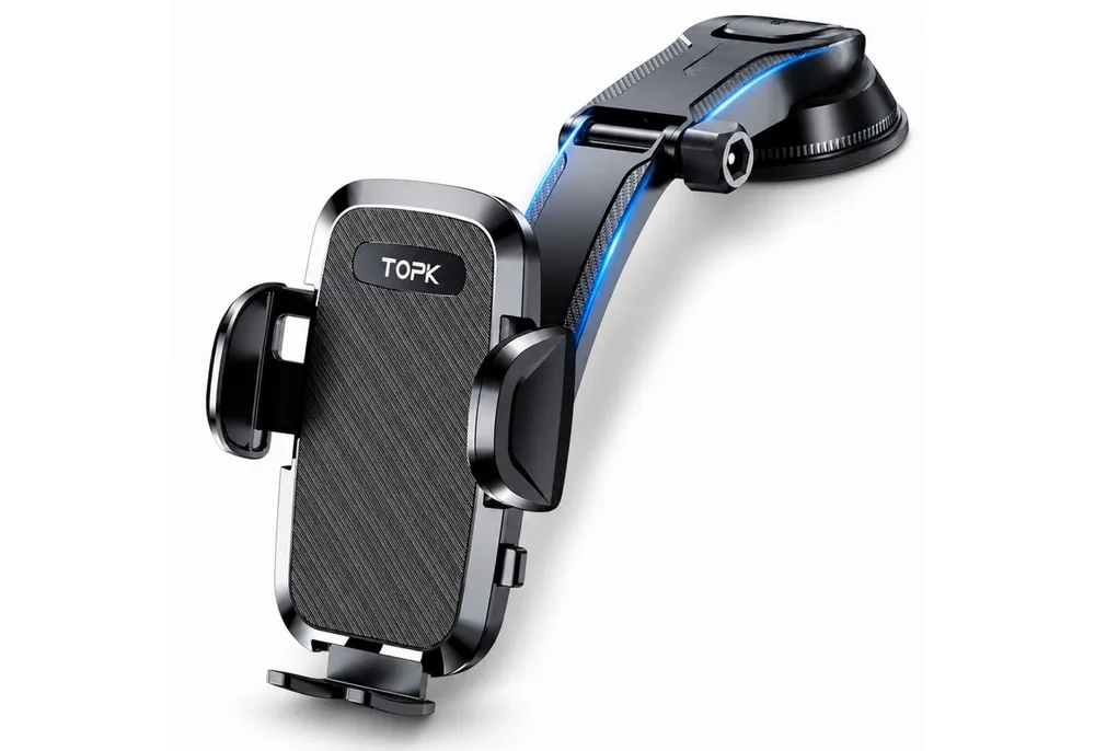 StellarLuma Handy-Halterung Handyhalterung Auto Telefonhalterung Smartphone Halter 360° drehbar, (bis 6,9 Zoll, 360° drehbare und einhändig bedienbare Halterung mit starkem Saugnapf)