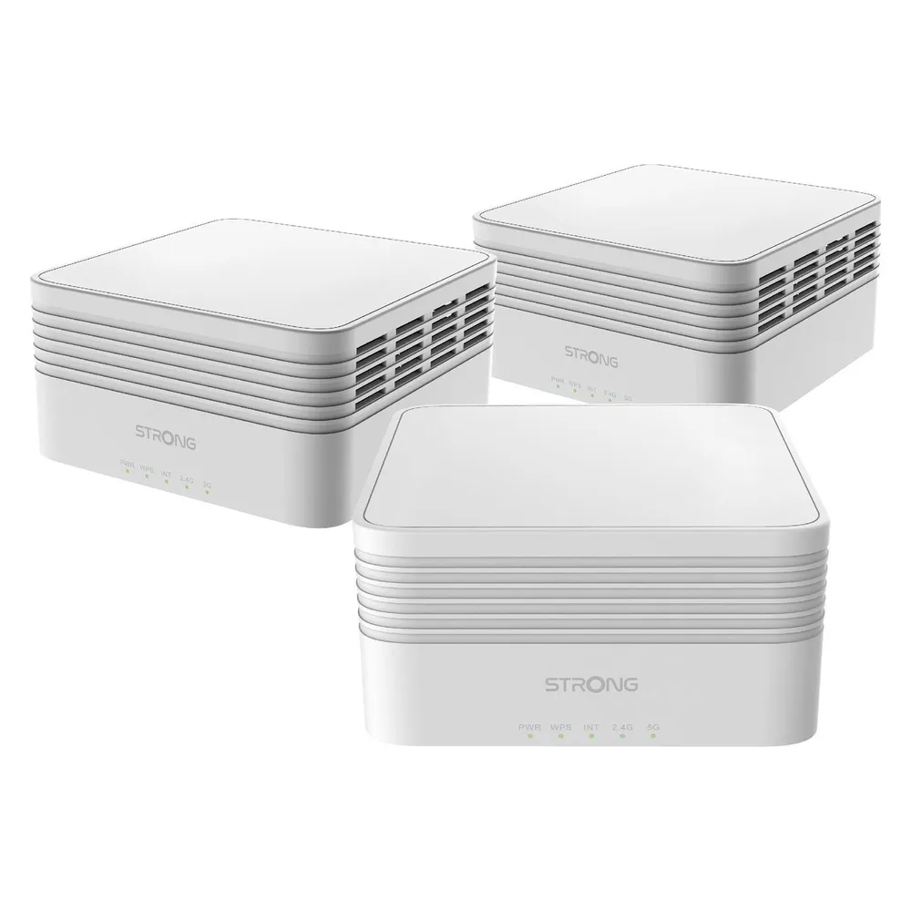 WiFi Mesh Strong 3 Knoten 3000 Mbps 525 m² mit Wi-Fi 6 und Easy Mesh
