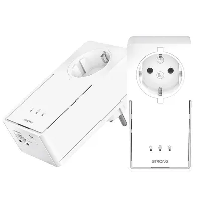 Adapter STRONG Powerline 2000 KIT 2000 Mbit/s Gigabit Ethernet integrierte Steckdose