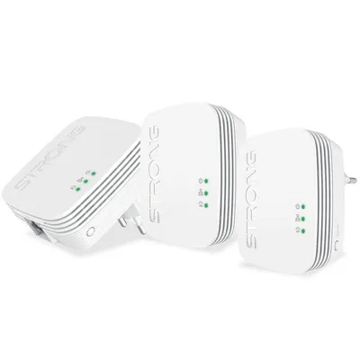 Strong Powerline 600 Triple Pack Mini 3x Powerline/PLC Adapter 600Mbit/s