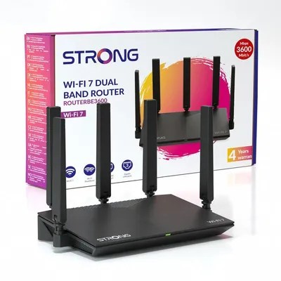 Router Strong ROUTERBE3600 WIFI7 Ethernet 3600 Mbit/s Dual-Band Externe Antennen
