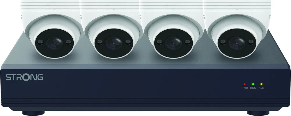 Strong Überwachungskamera - KIT-NVRT NVR-System 12-Kanal 4x FHD PoE Kameras