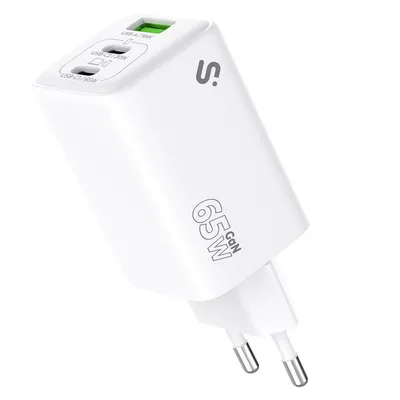 Ladegerät Subblim GaN 65W 2x USB-C 1x USB-A Schnellladung Weiß