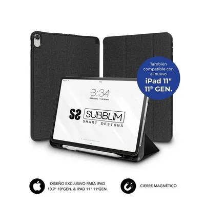 Tablet-Hülle SUBBLIM SUBCST-5SC316 für iPad 11" Schwarz Magnetverschluss