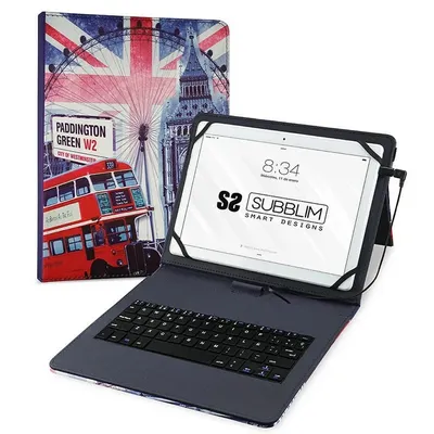 Subblim Keytab England USB-Hülle für 10,1"-Tablet