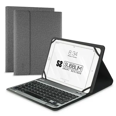 Subblim Keytab Pro Bluetooth-Hülle mit grauer Tastatur für 9,6-Zoll-/10,8-Zoll-Tablets