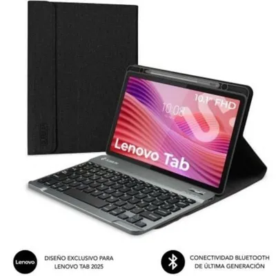 Tablet-Tastaturhülle Subblim Shock Case Lenovo Tab 10.1 2025 Schwarz Bluetooth 5.2