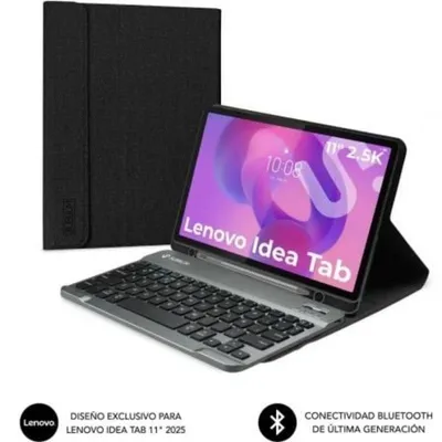 Tastaturhülle Subblim Keytab Pro BT Lenovo Idea Tab 11" QWERTY ES Bluetooth 5.2 Schwarz