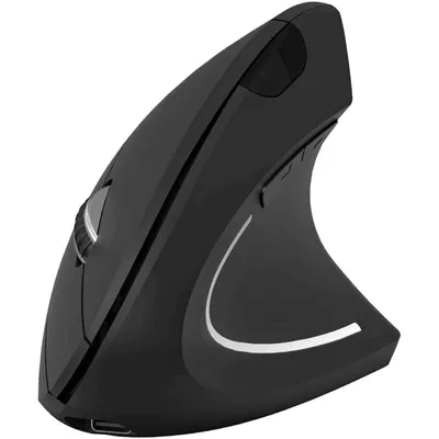 Subblim Glide Vertical Ergo Dual, ergonomische kabellose Vertikalmaus für Rechtshänder, 1600 DPI, Schwarz