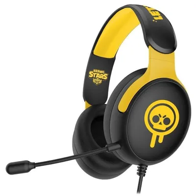 Gaming Headset Subsonic Brawl Stars Drippy Skull RGB Kabel 1,5 m Gelb Schwarz