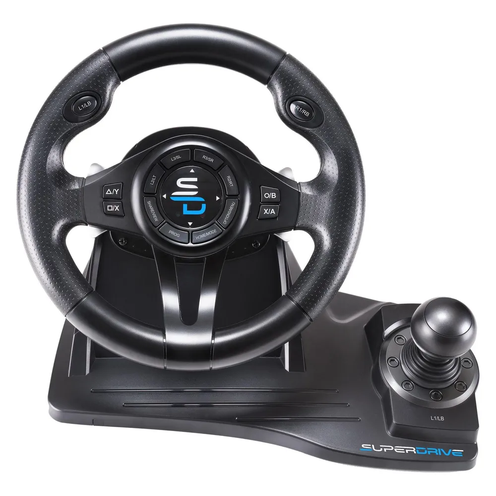 Lenkrad SUBSONIC GS550 Simulation mit Pedalen und Schalthebel