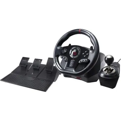 Rennlenkrad Subsonic GS850-X 28 cm mit Schalthebeln und 3-Pedal-Sets