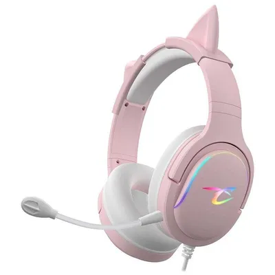 Subsonic SA5684-1 kabelgebundene RGB Gaming Headset Mikrofon Over Ear Rosa
